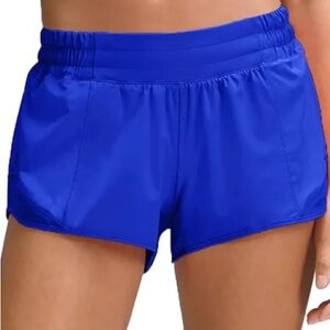 Lululemon Women's Blue Hottie Hot Athletic Shorts 2.5 inseam